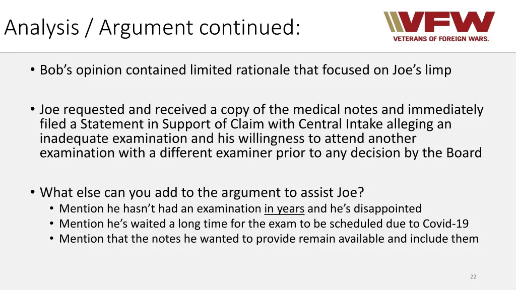 analysis argument continued 1