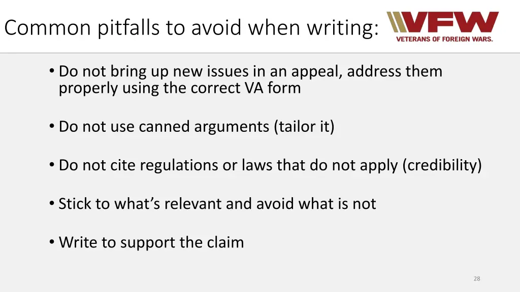 common pitfalls to avoid when writing