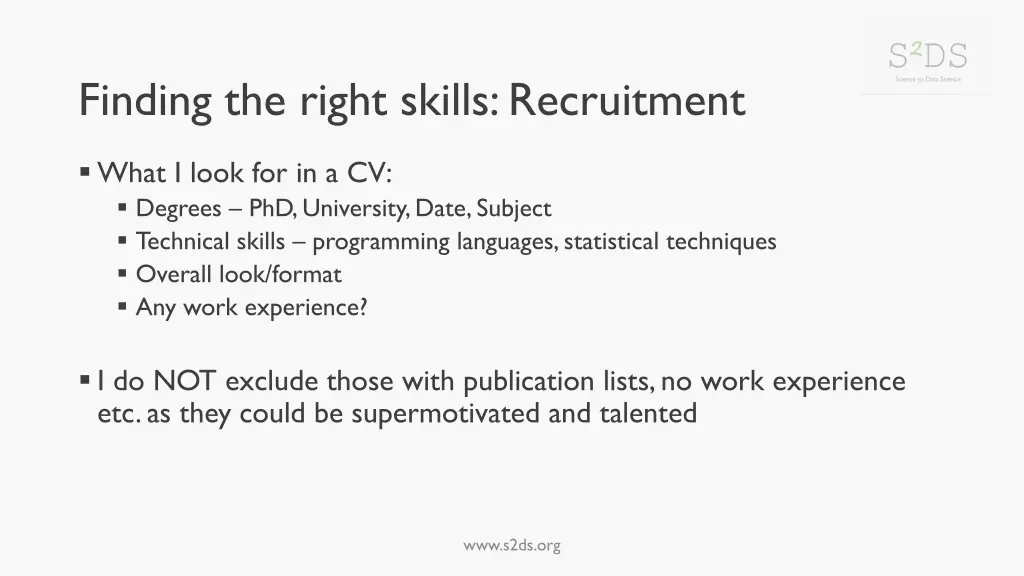 finding the right skills recruitment