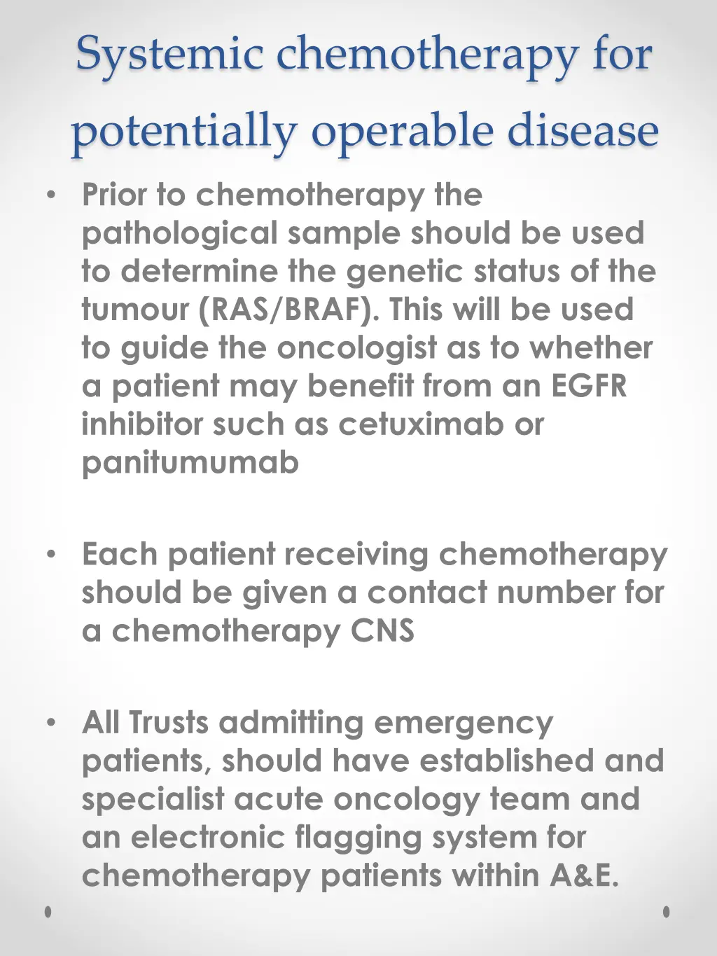 systemic chemotherapy for