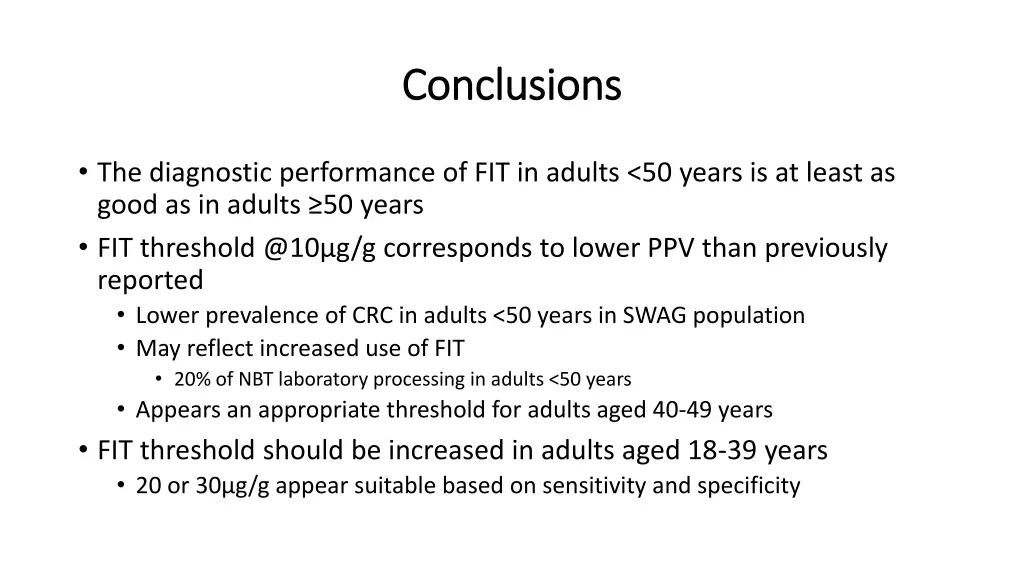 conclusions conclusions