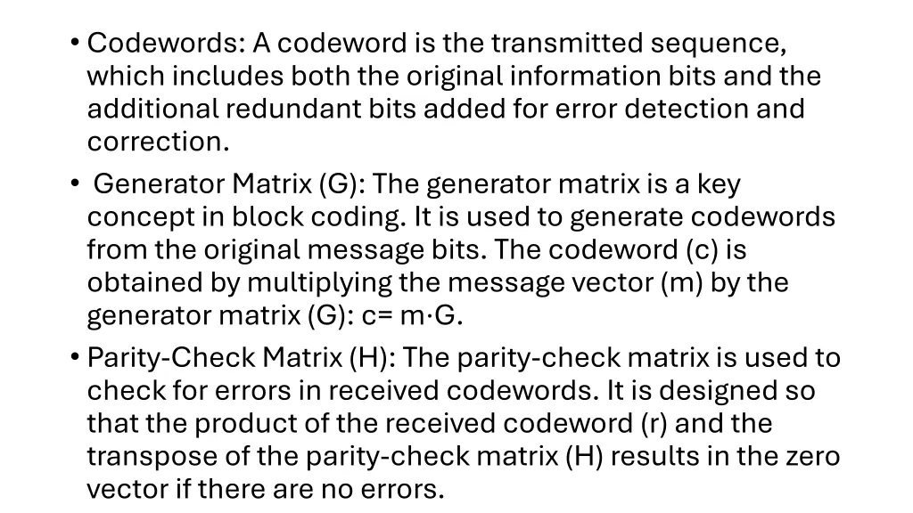 codewords a codeword is the transmitted sequence