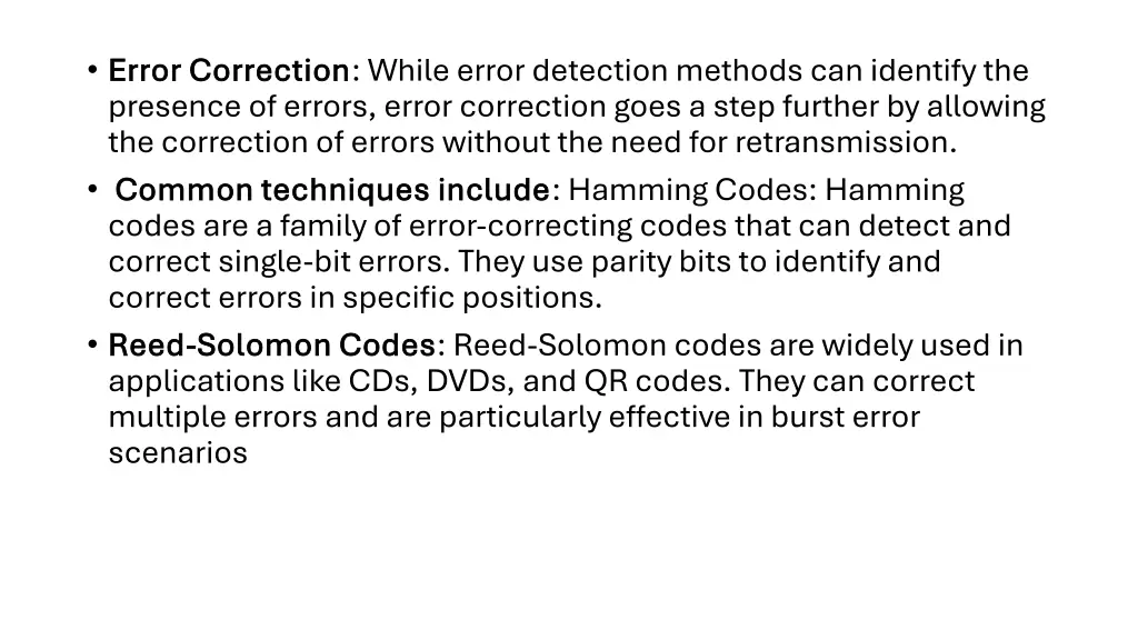 error correction error correction while error
