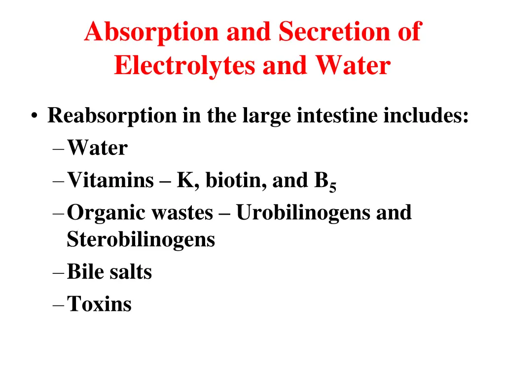 absorption and secretion of electrolytes and water 1