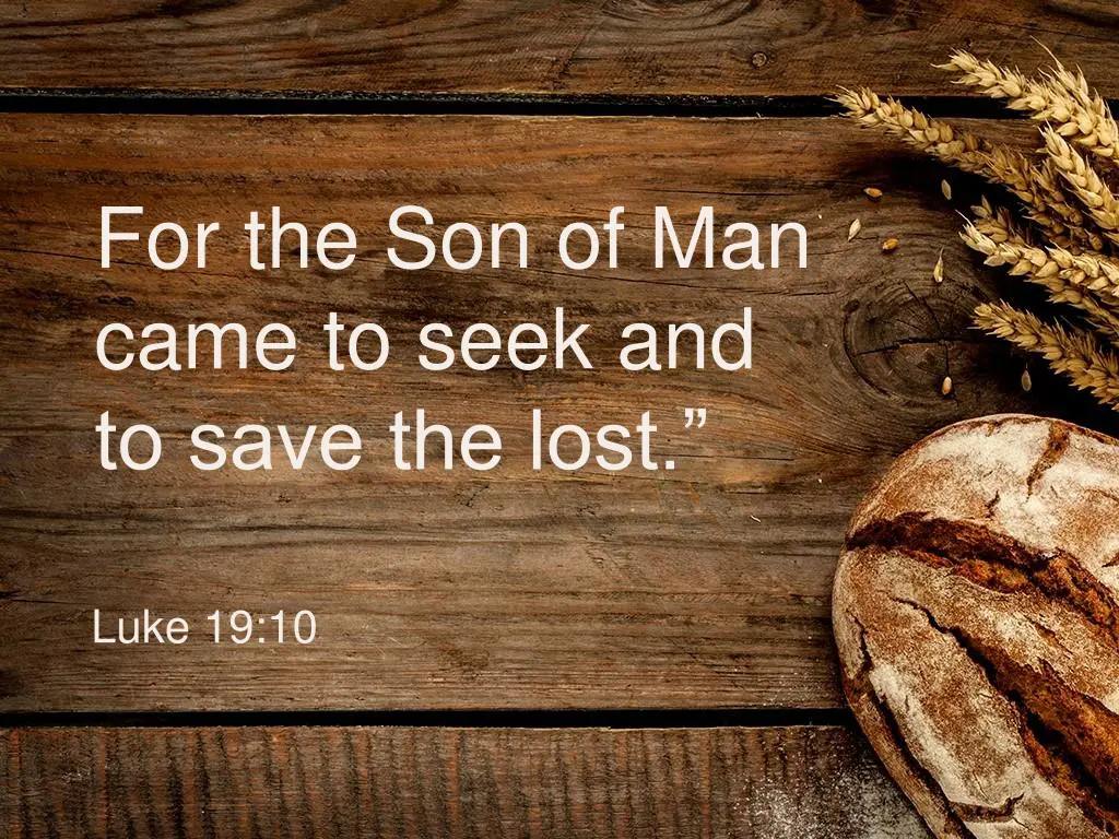 for the son of man came to seek and to save