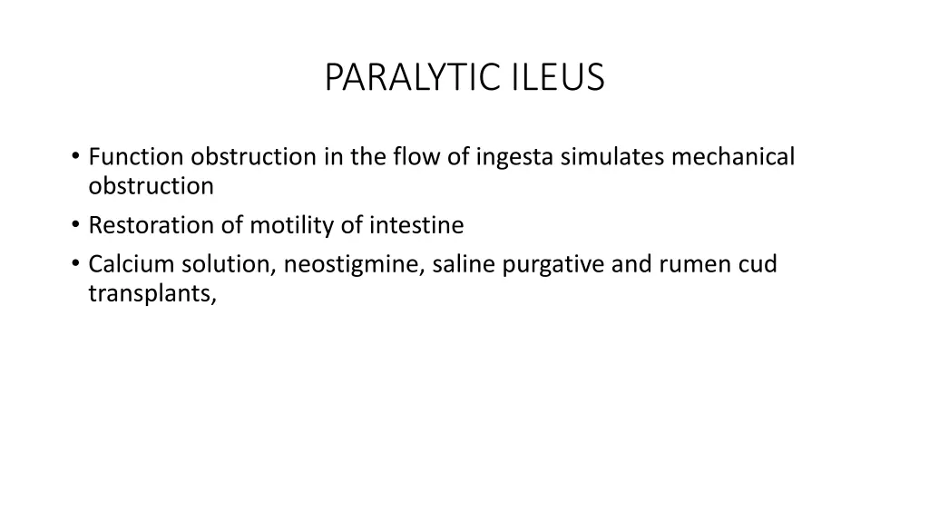paralytic ileus
