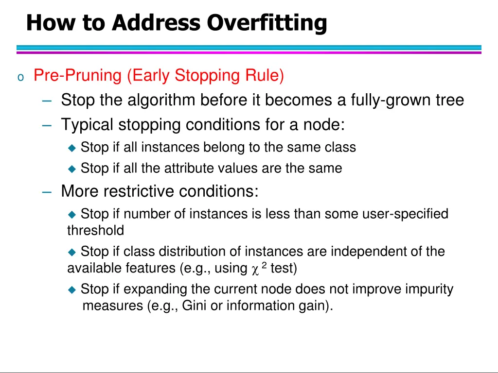 how to address overfitting