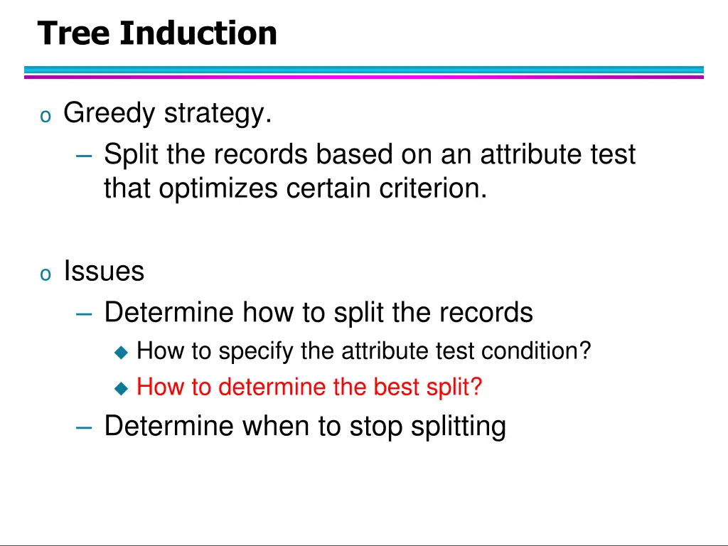tree induction 2