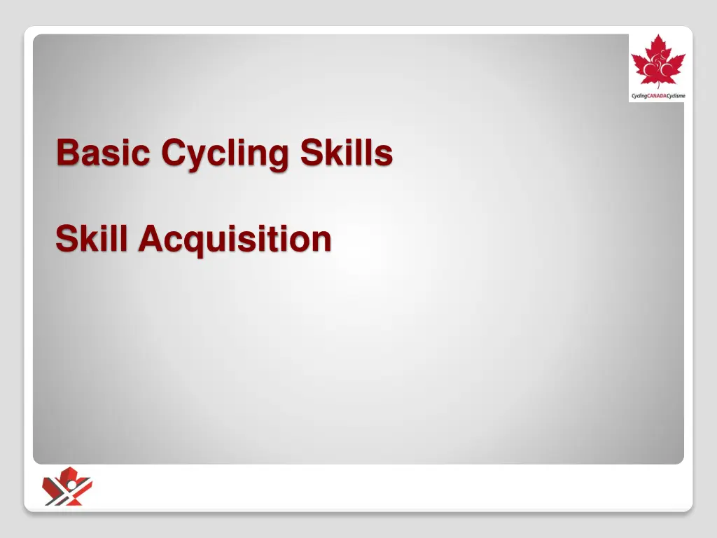 basic cycling skills