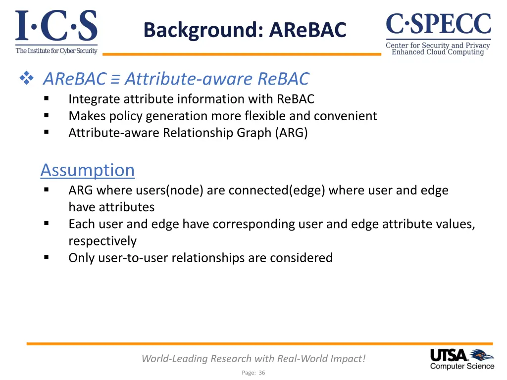 background arebac