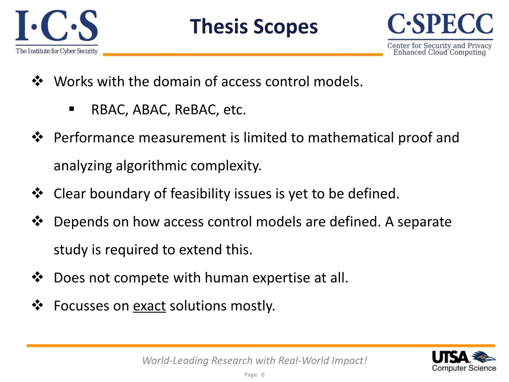 thesis scopes