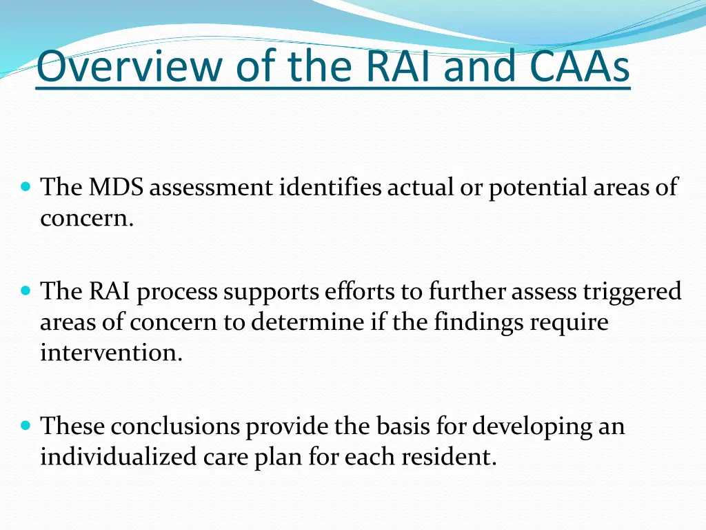 overview of the rai and caas