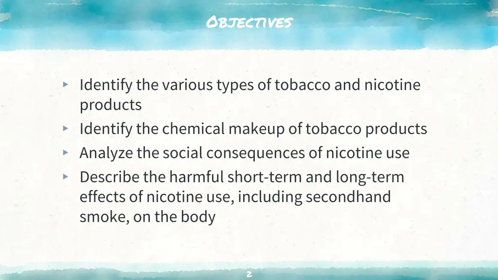 objectives