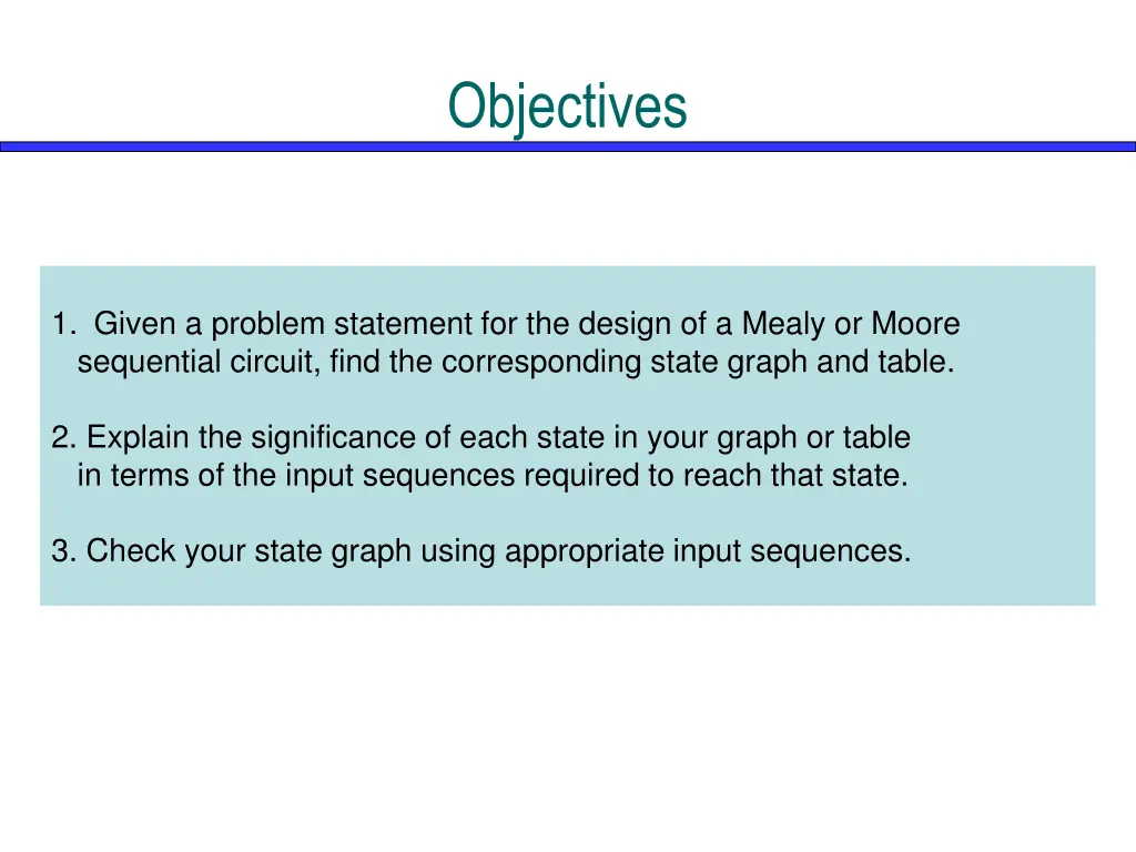 objectives