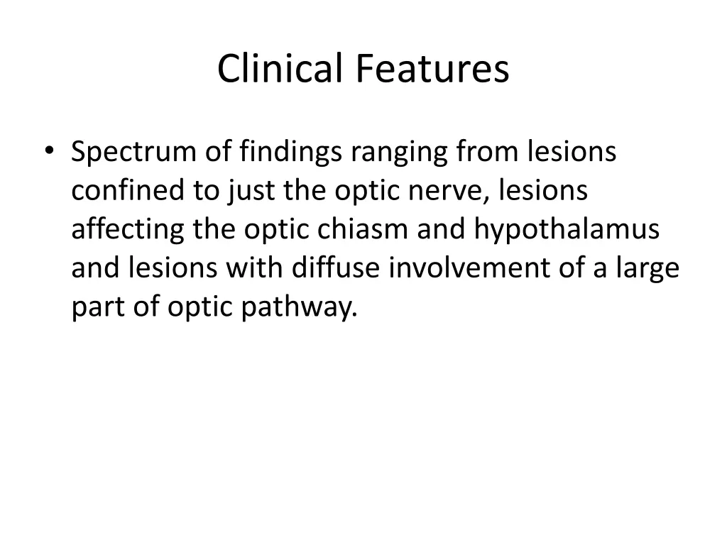 clinical features