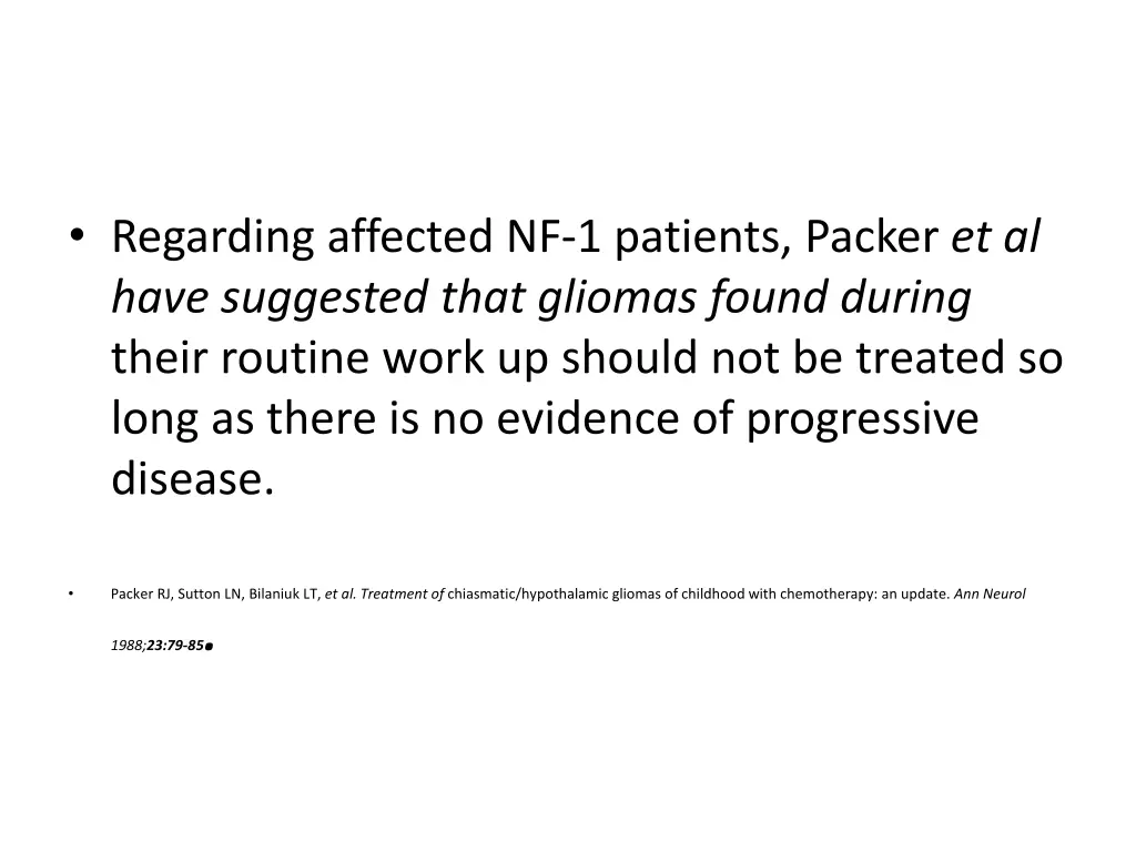 regarding affected nf 1 patients packer