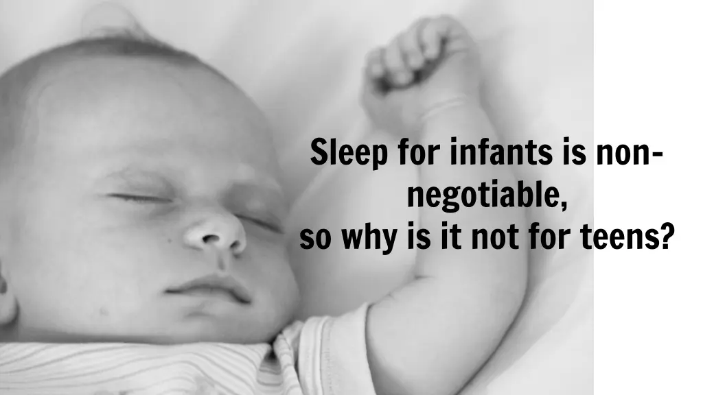 sleep for infants is non negotiable