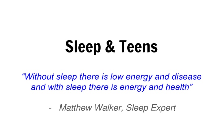 sleep teens