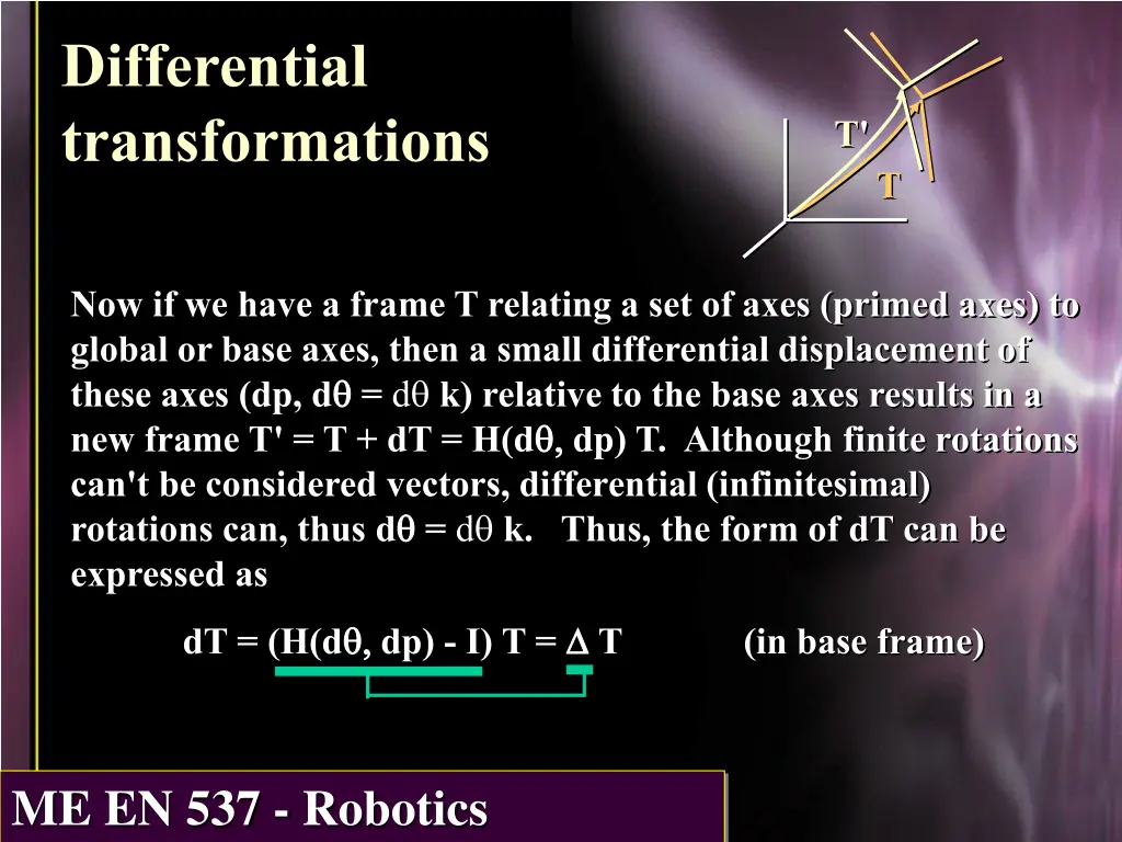 differential transformations