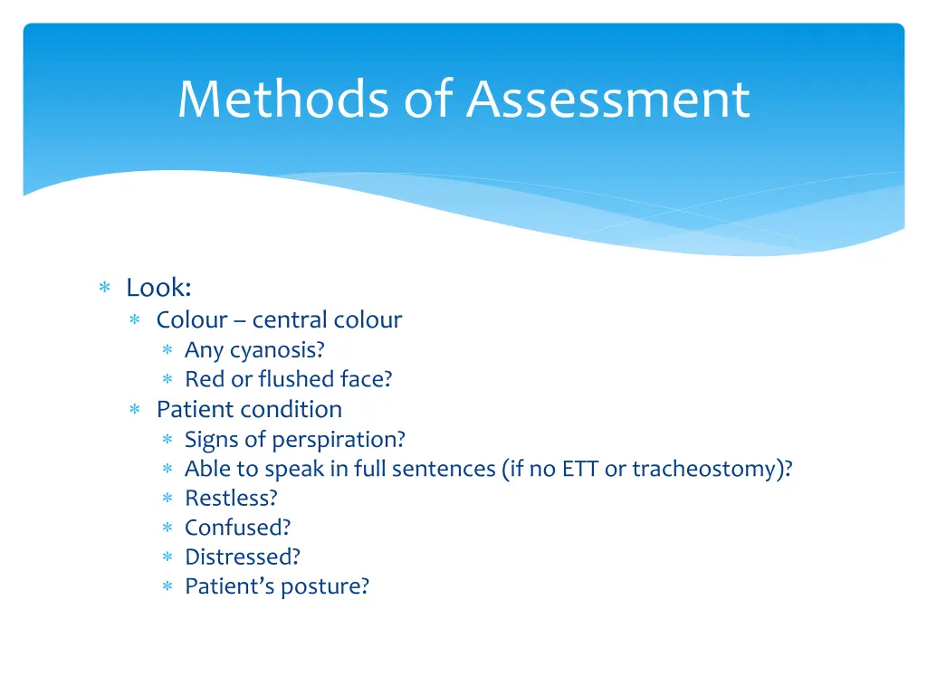 methods of assessment