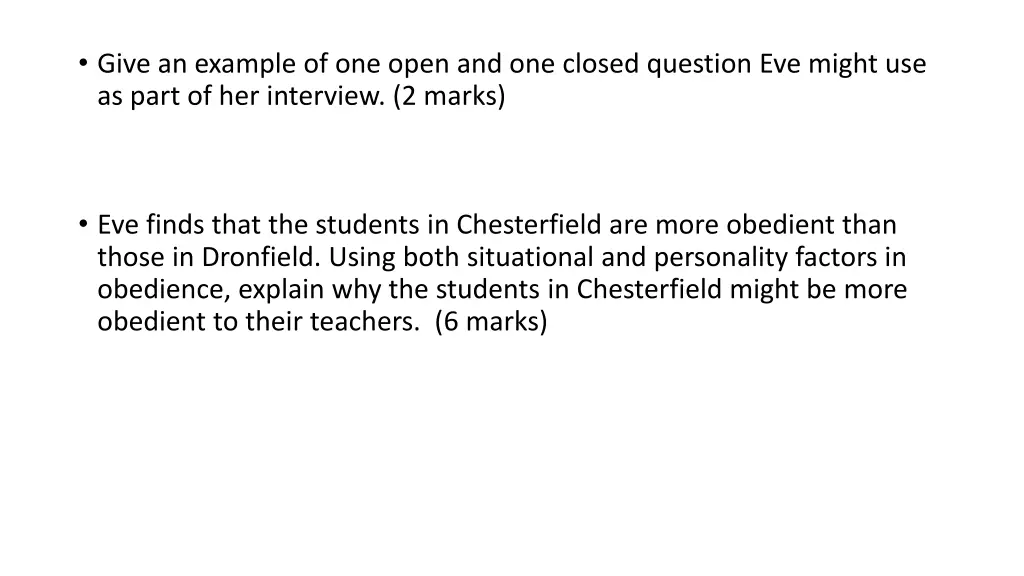give an example of one open and one closed
