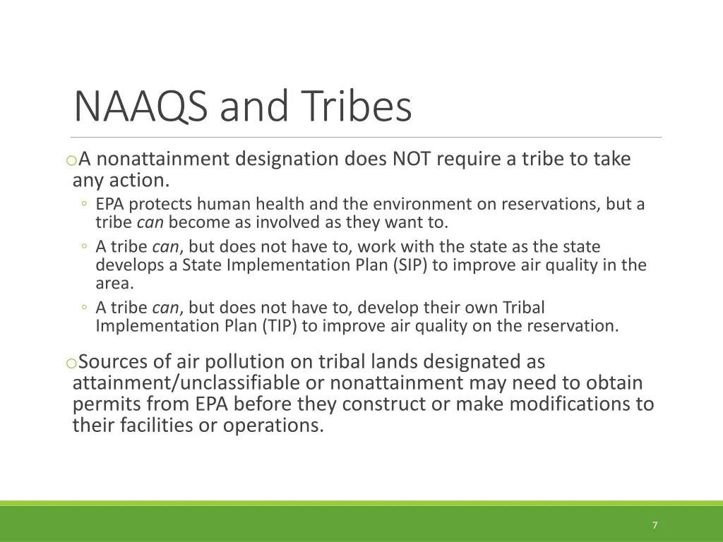 naaqs and tribes