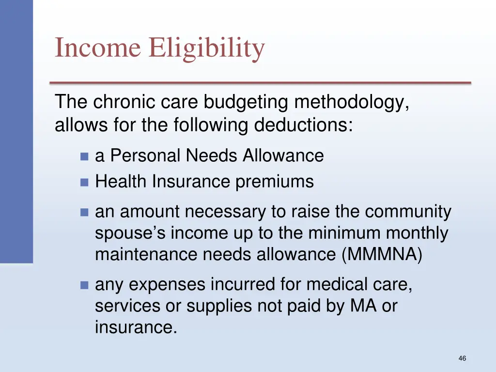 income eligibility