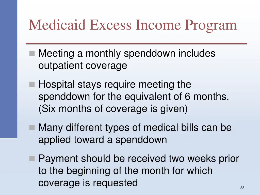 medicaid excess income program 2