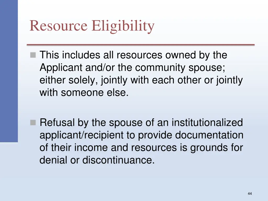 resource eligibility 1