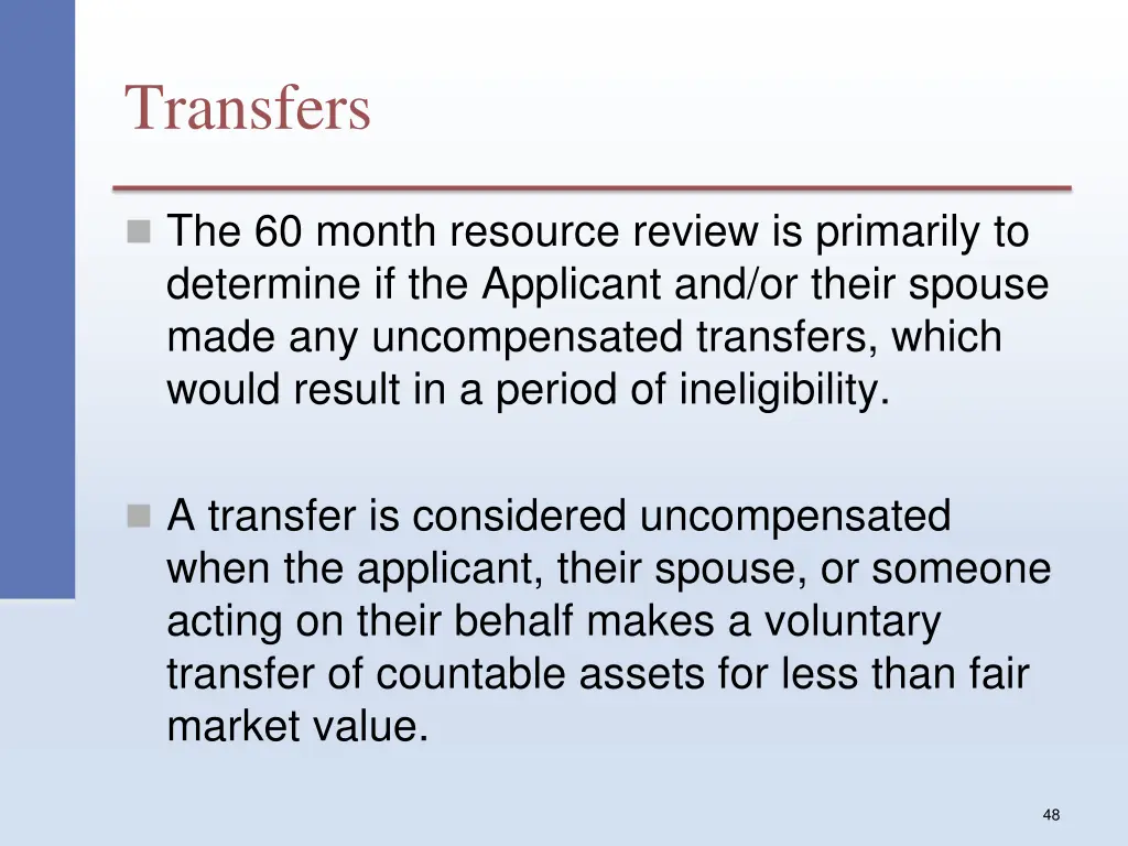 transfers