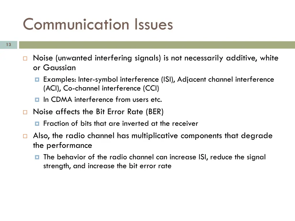 communication issues