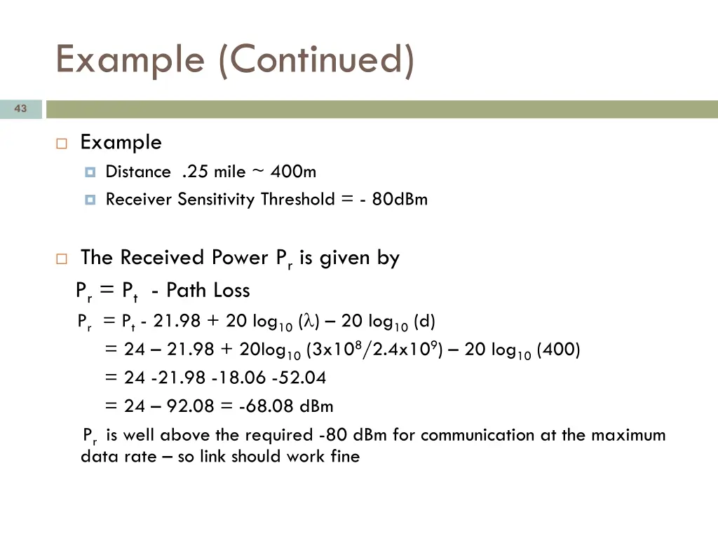 example continued