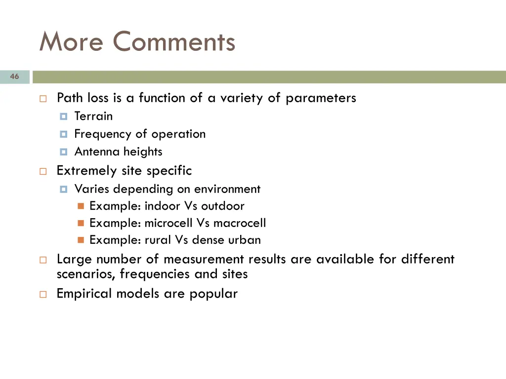 more comments