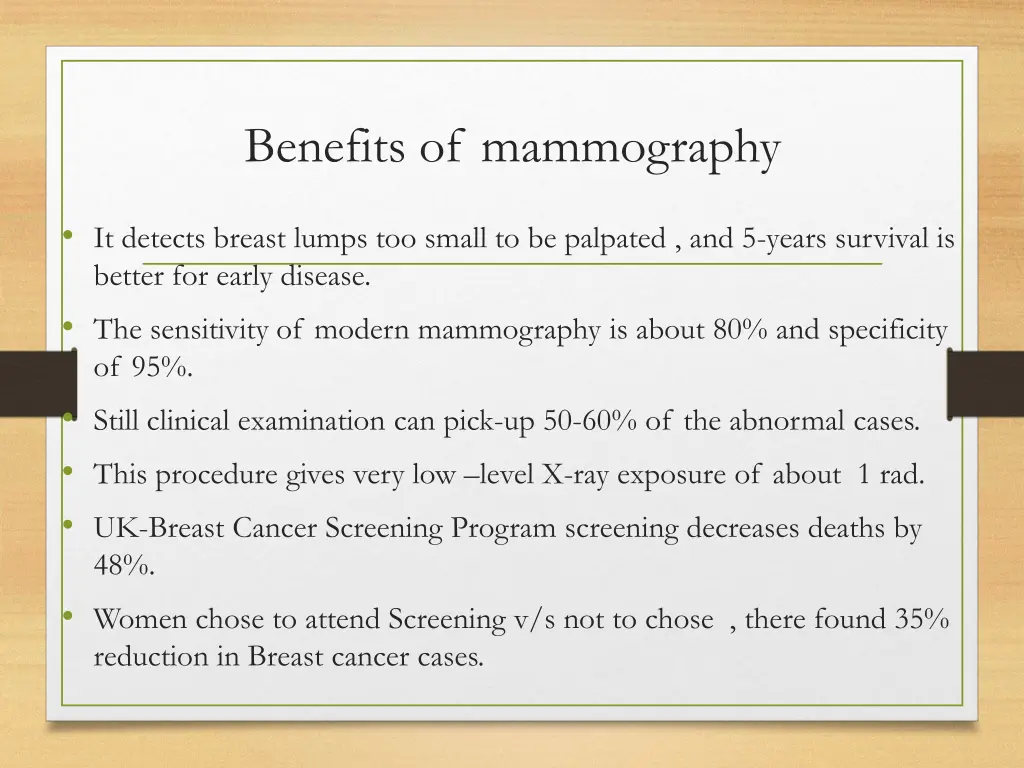 benefits of mammography
