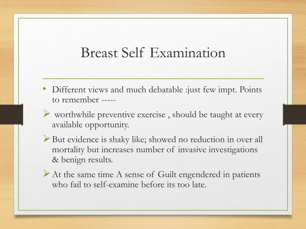 breast self examination