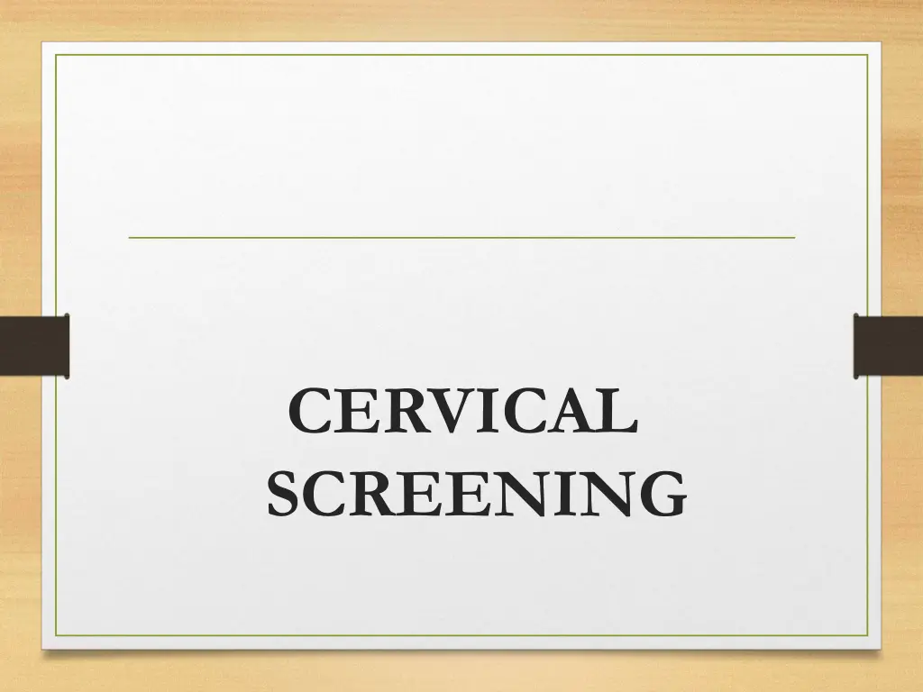 cervical screening