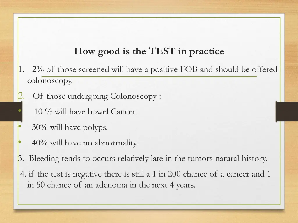 how good is the test in practice