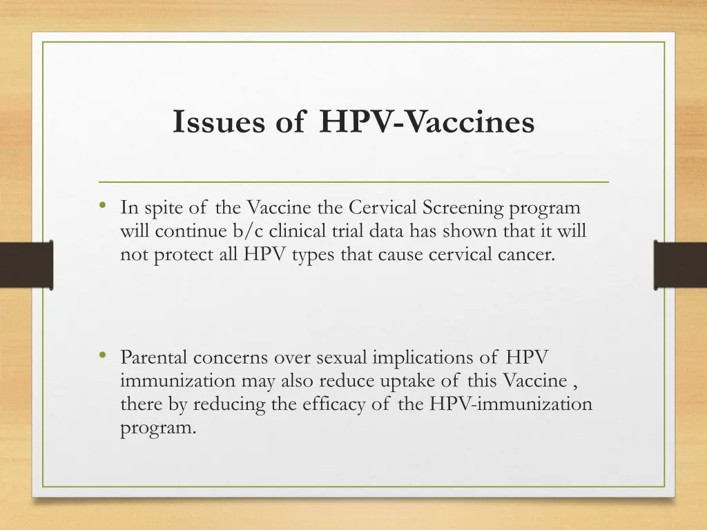 issues of hpv vaccines