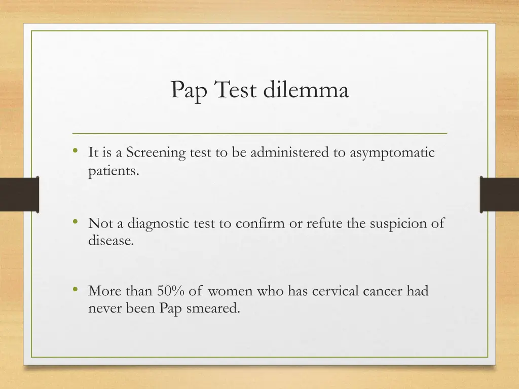 pap test dilemma