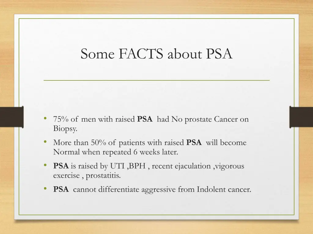 some facts about psa