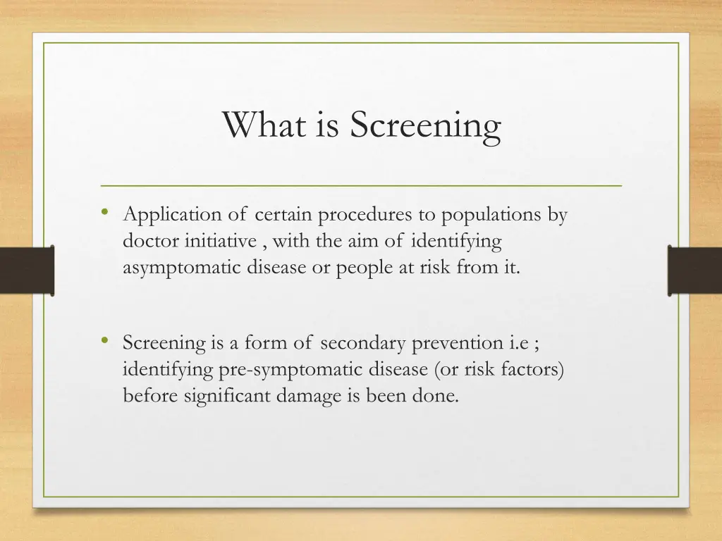 what is screening