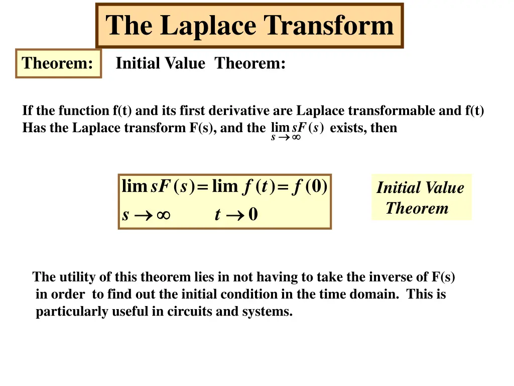 the laplace transform 25