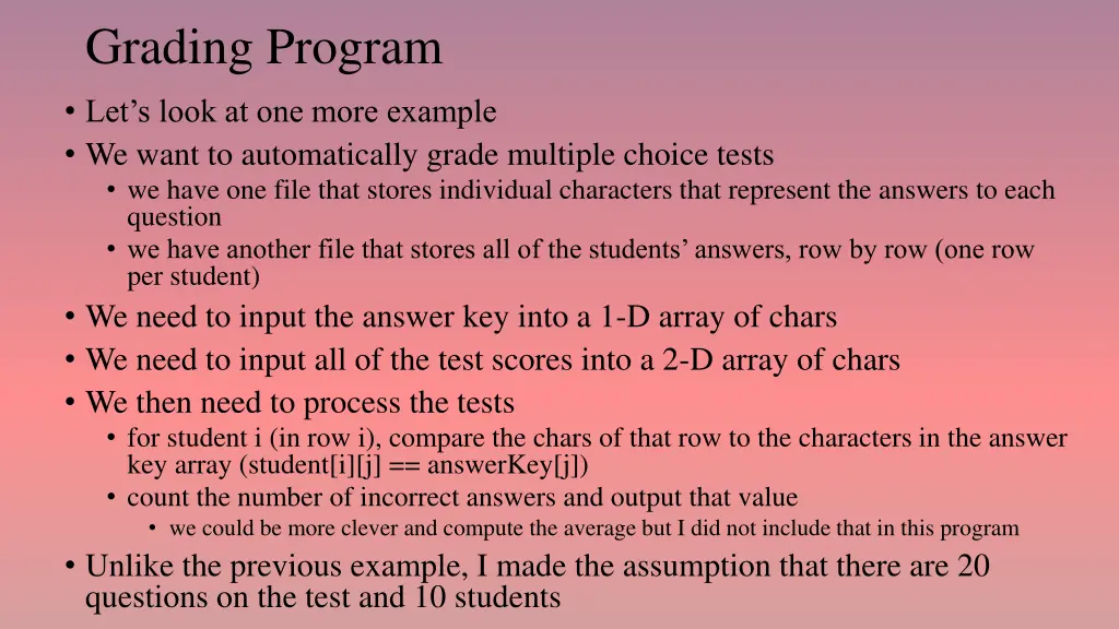 grading program