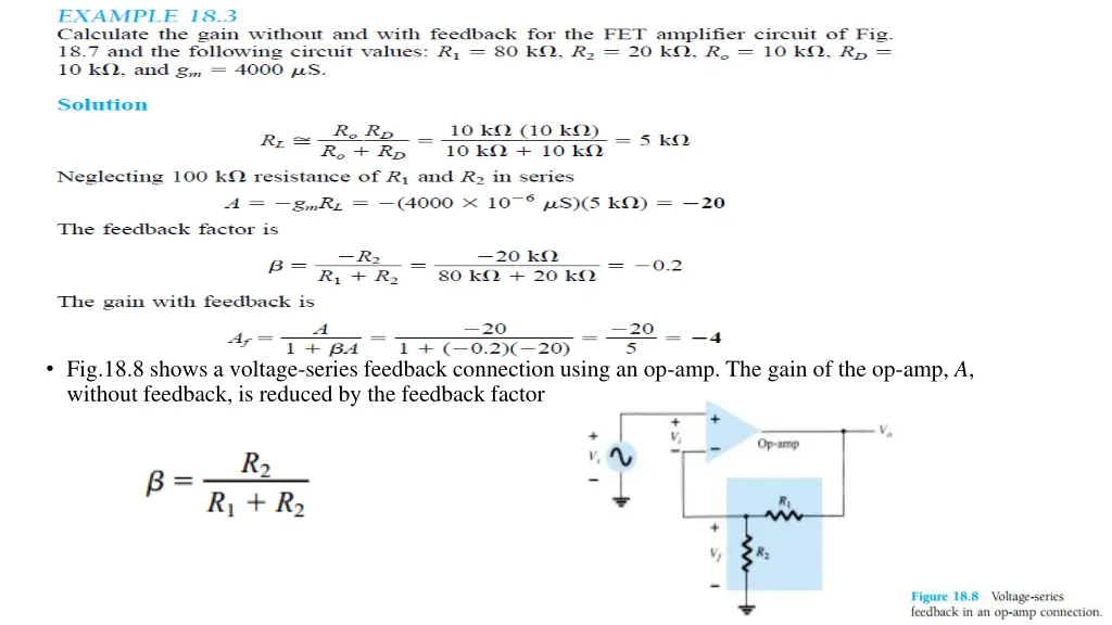 fig 18 8 shows a voltage series feedback
