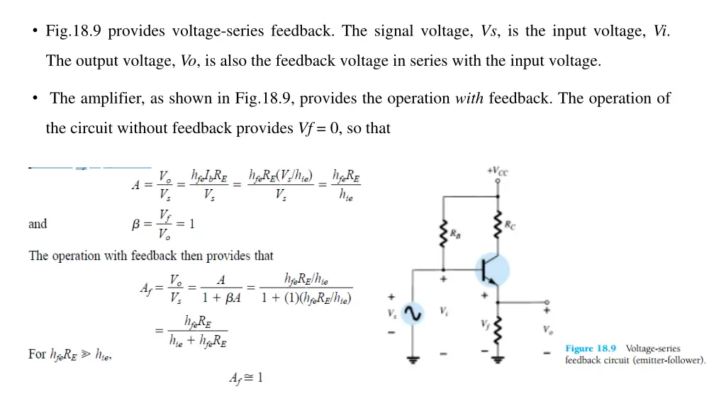 fig 18 9 provides voltage series feedback