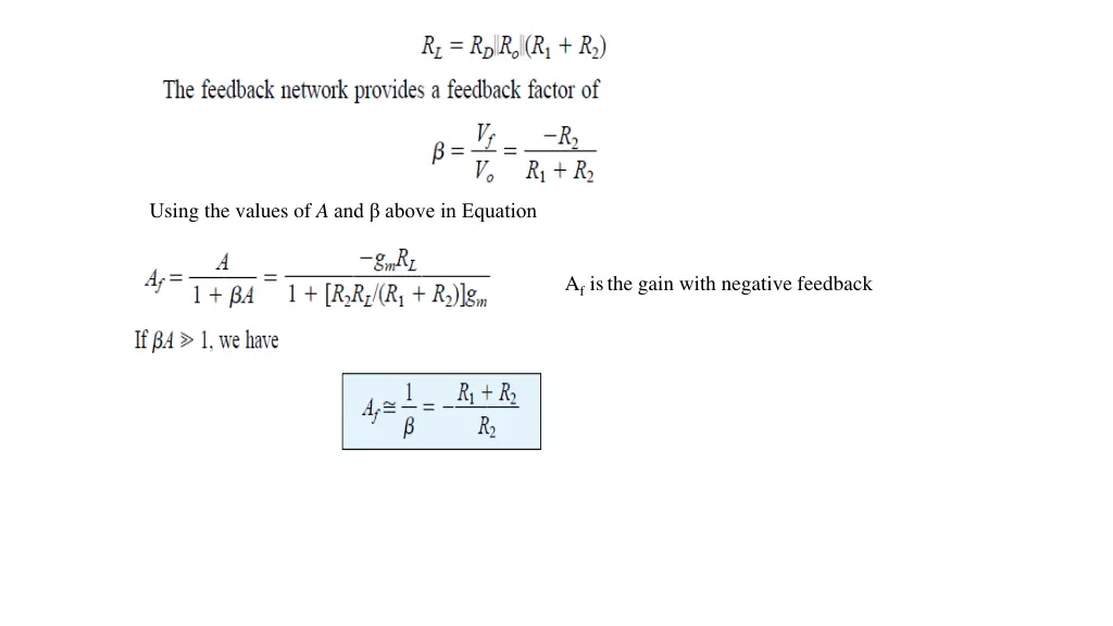 using the values of a and above in equation