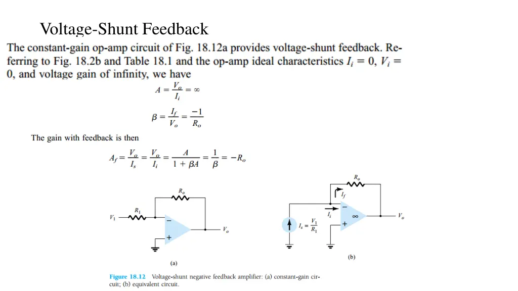 voltage shunt feedback