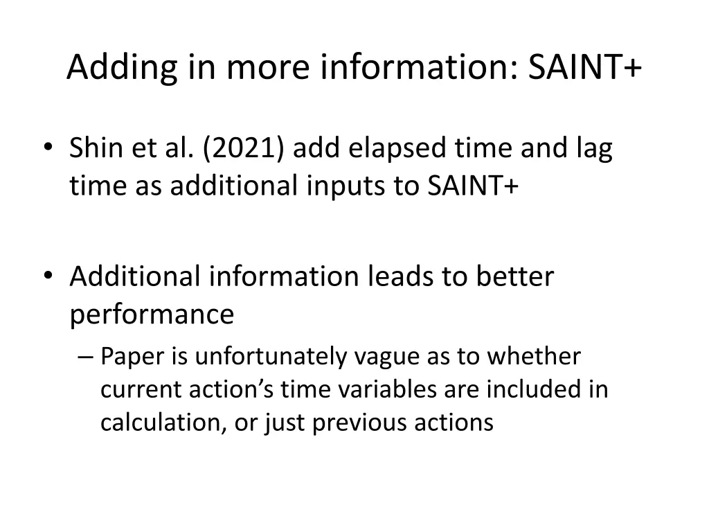 adding in more information saint