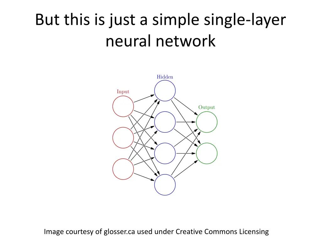 but this is just a simple single layer neural