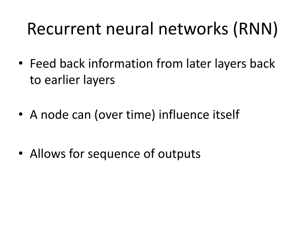 recurrent neural networks rnn